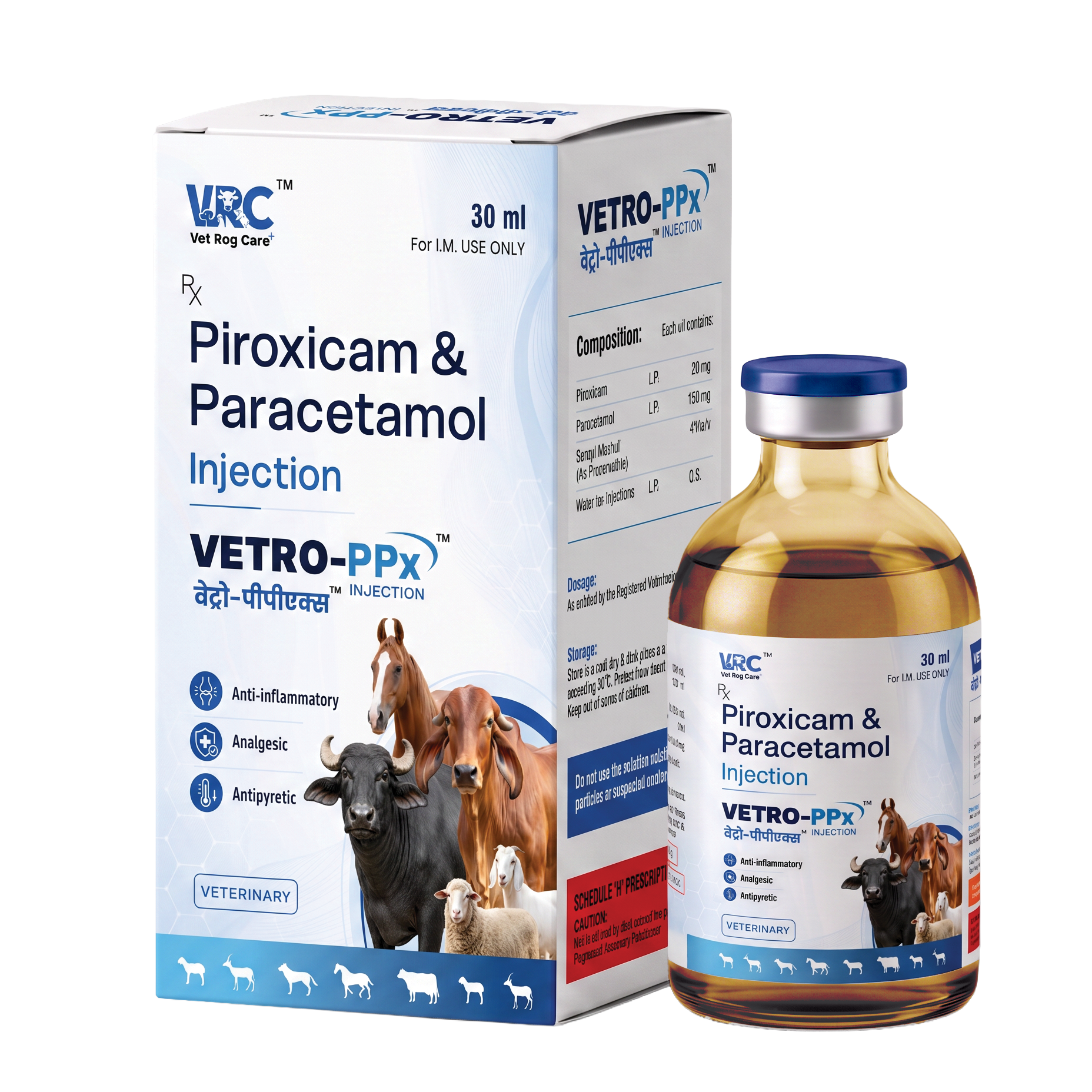 VETRO-PPX Piroxicam and Paracetamol Injection